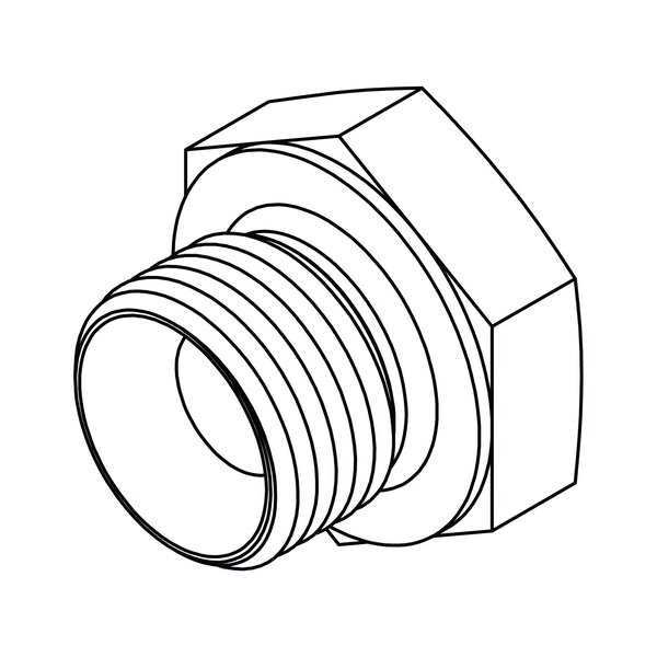 Tompkins Hydraulic Fitting, International10X1.0MM HOLLOW HEX PLUG 7408-HHP-10 - main